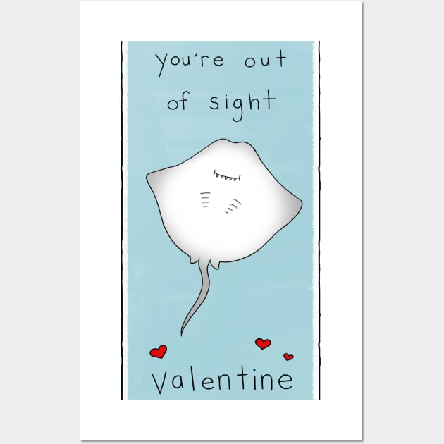 You're out of sight - Valentine's Day Edition Wall Art by Liz Climo